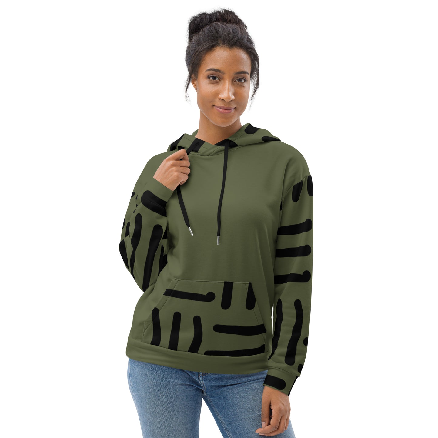 Lit Christmas - Green and Black Unisex Hoodie