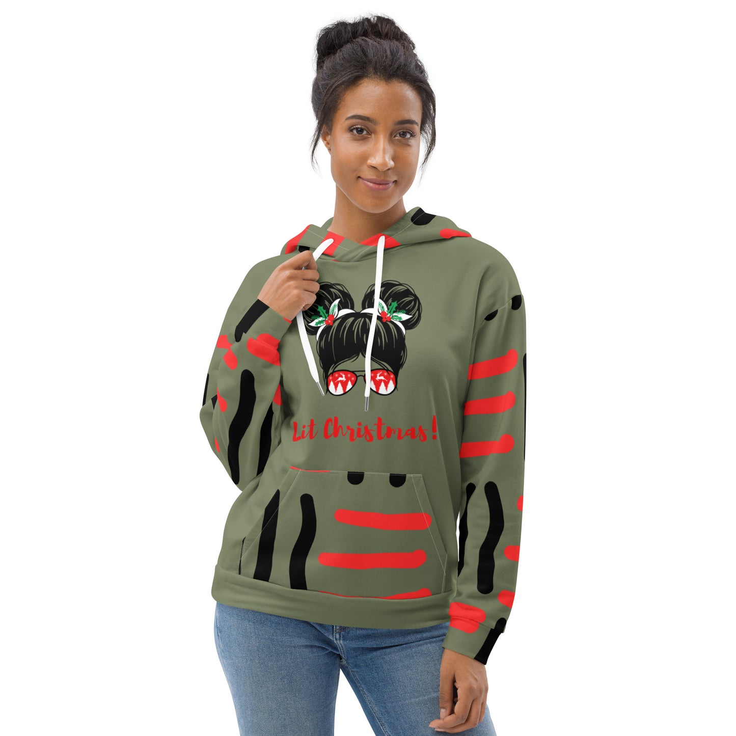 Lit Christmas - Green Unisex Hoodie