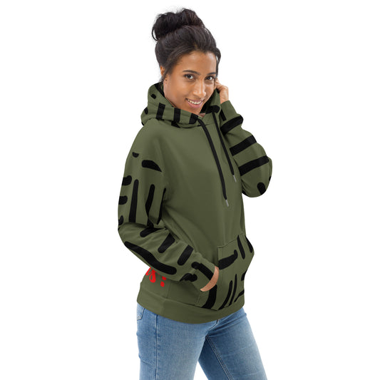 Lit Christmas - Green and Black Unisex Hoodie