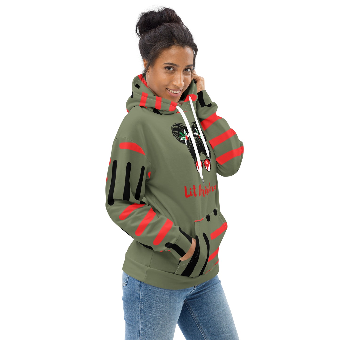 Lit Christmas - Green Unisex Hoodie