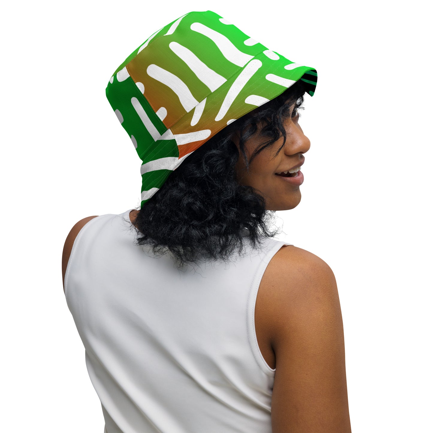 JUNETEENTH - Bespoke Print II - Black, Green, Red - Reversible bucket hat