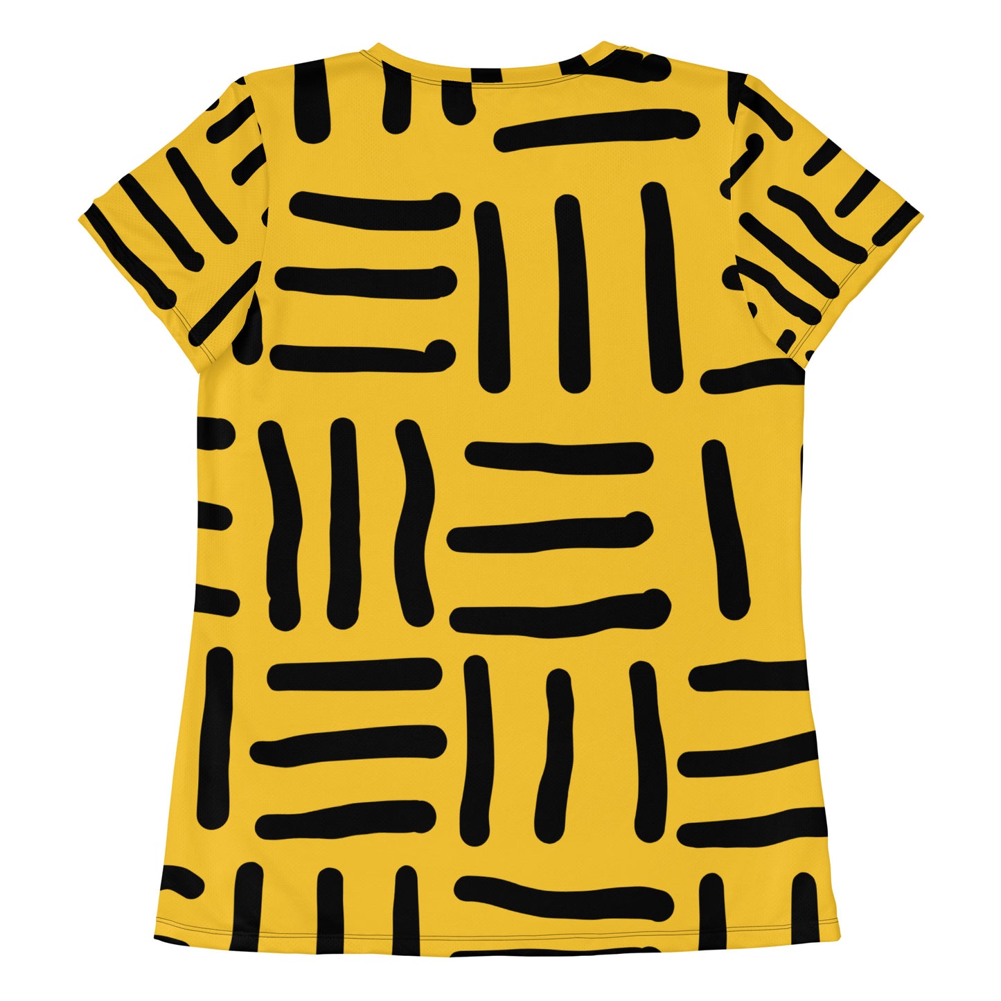 Bespoke print II - Yellow and WhiteAll-Over Print Women's Athletic T-shirt