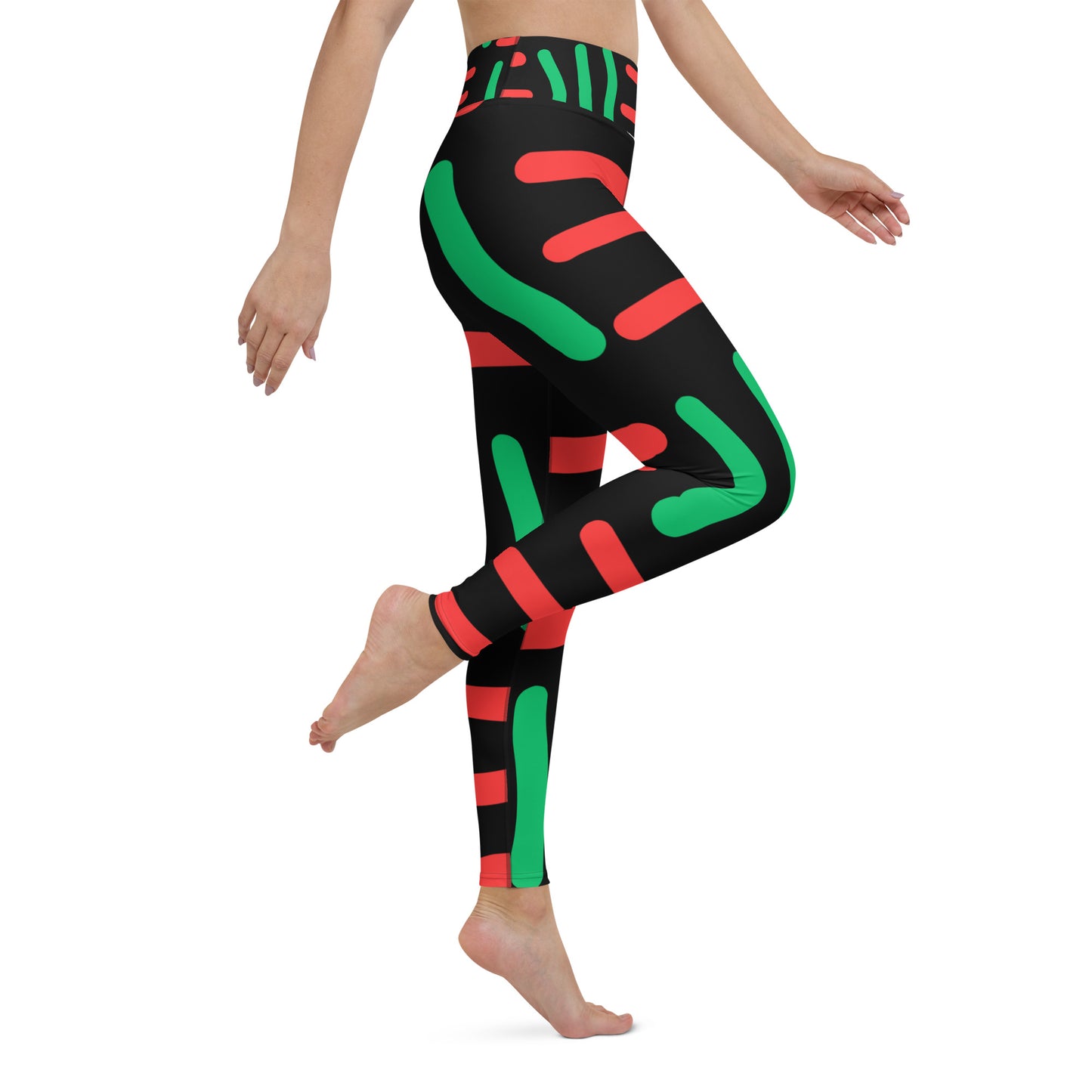 JUNETEENTH - Bespoke Print II 0 Black, Red, Green - Yoga Leggings