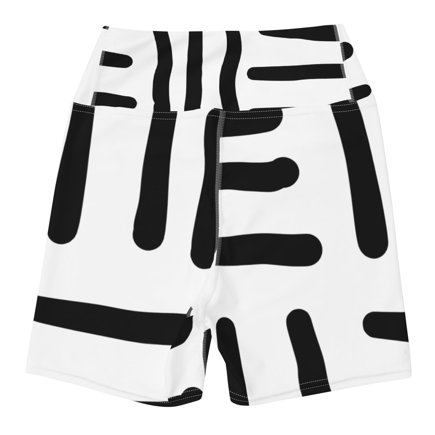 Bespoke Print II - White and Black - Yoga Shorts