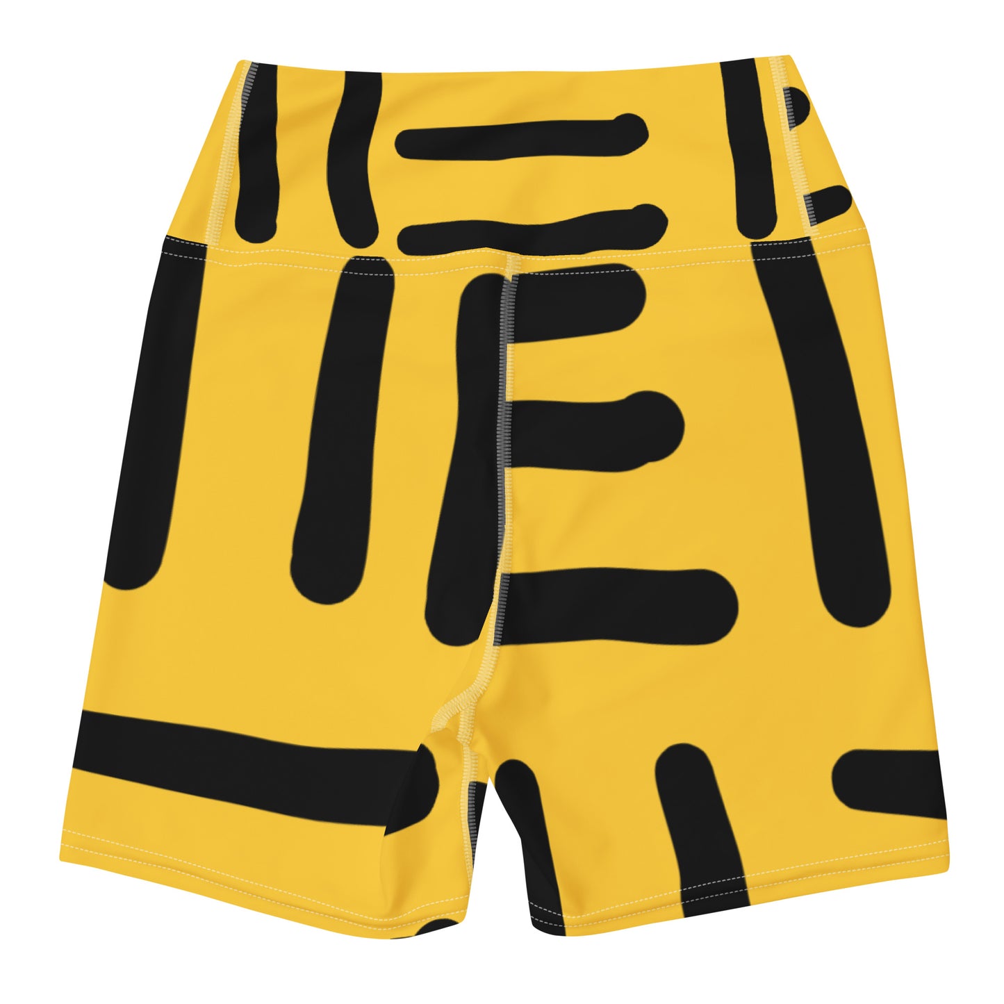 Bespoke Print  - Yellow and Black - Yoga Shorts