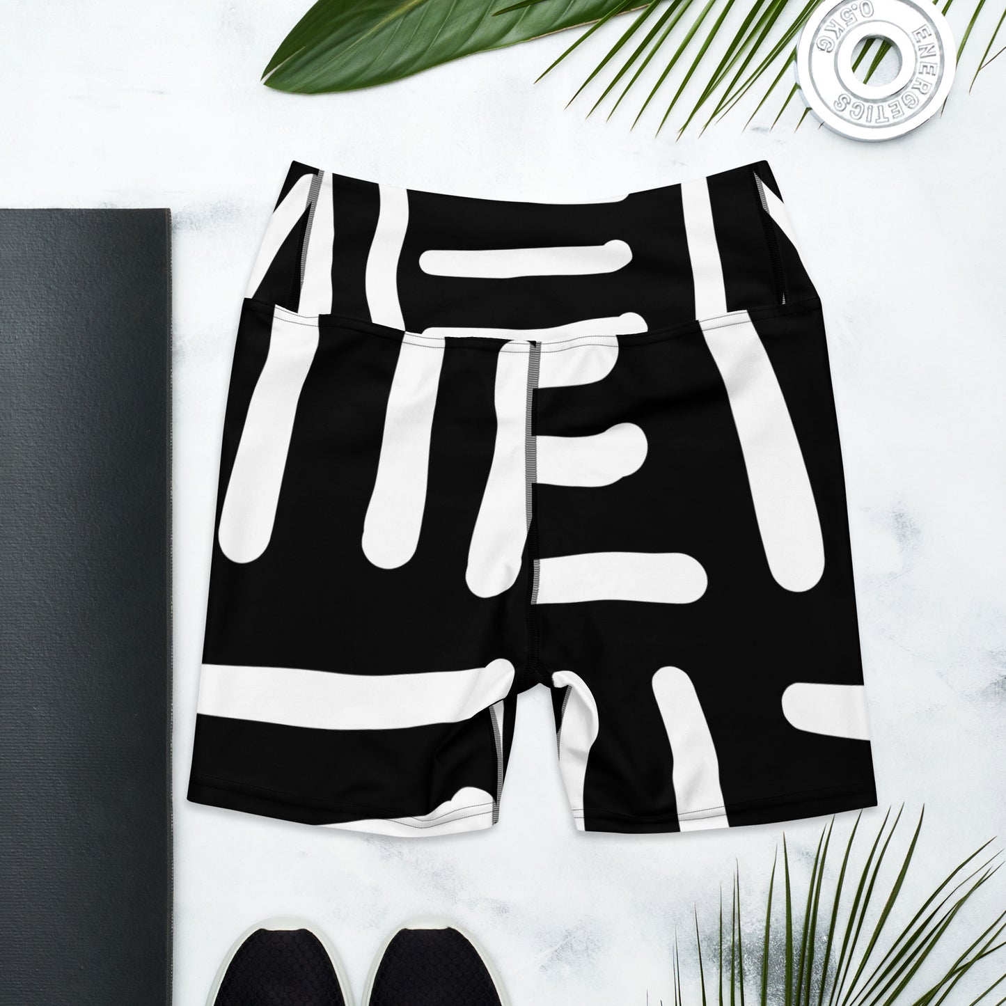 Bespoke Print II - Black and White - Yoga Shorts