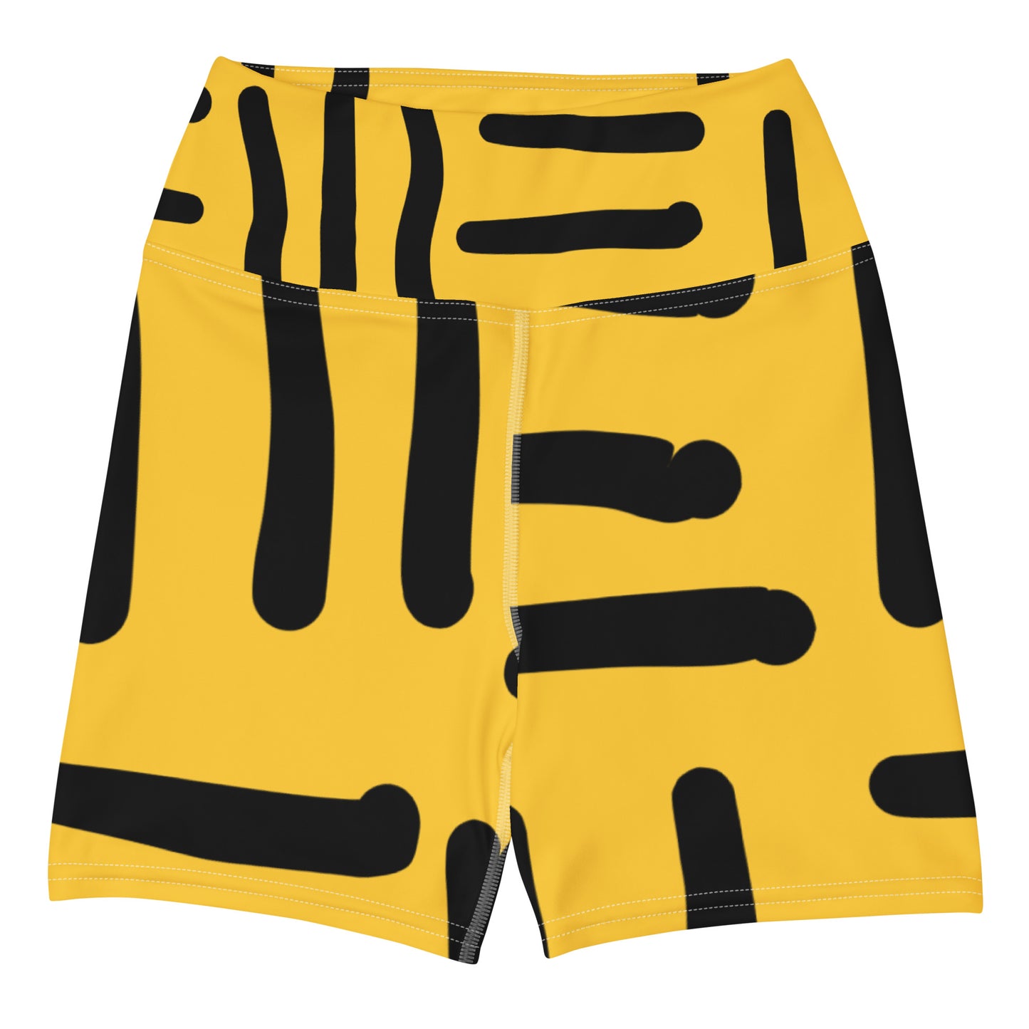 Bespoke Print  - Yellow and Black - Yoga Shorts