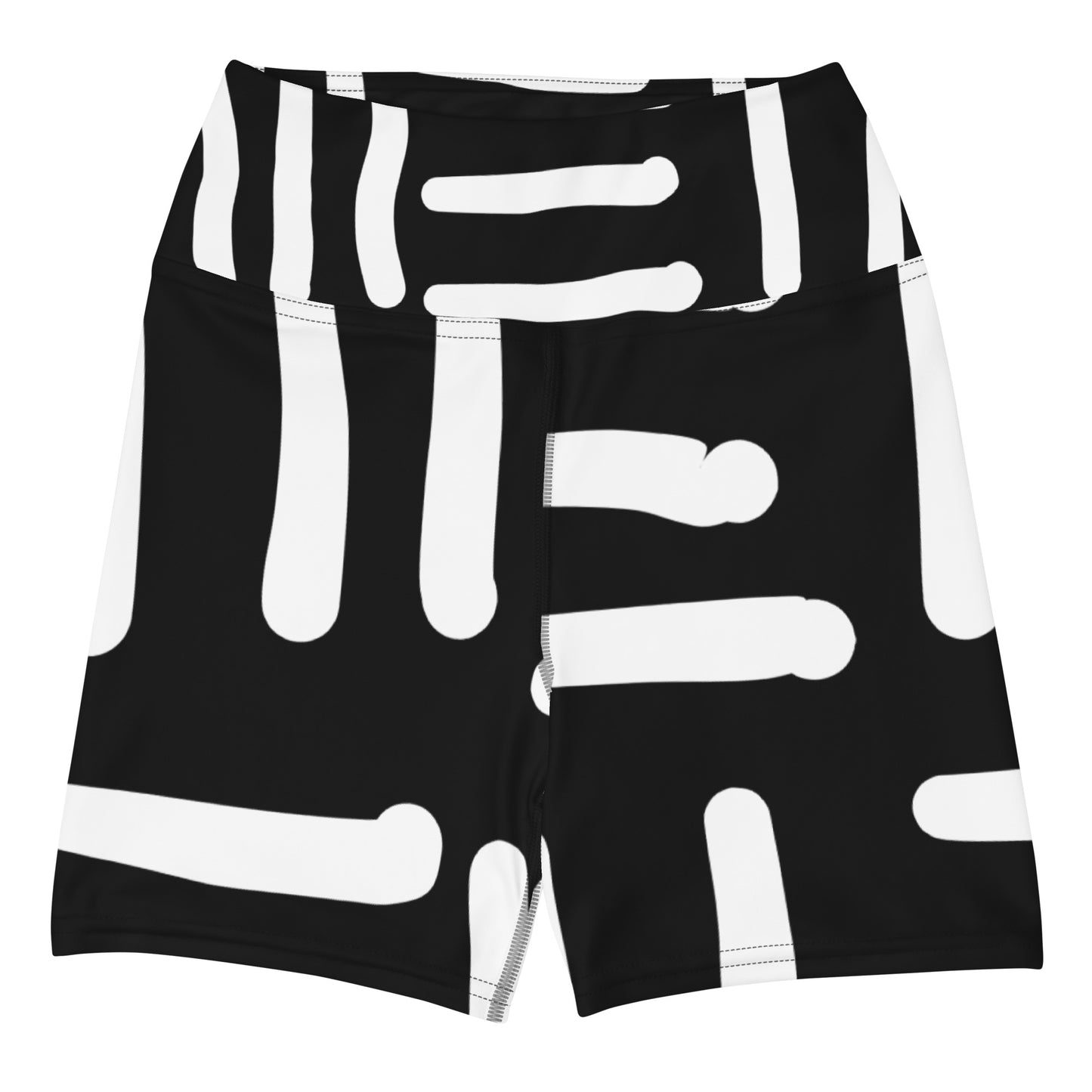 Bespoke Print II - Black and White - Yoga Shorts