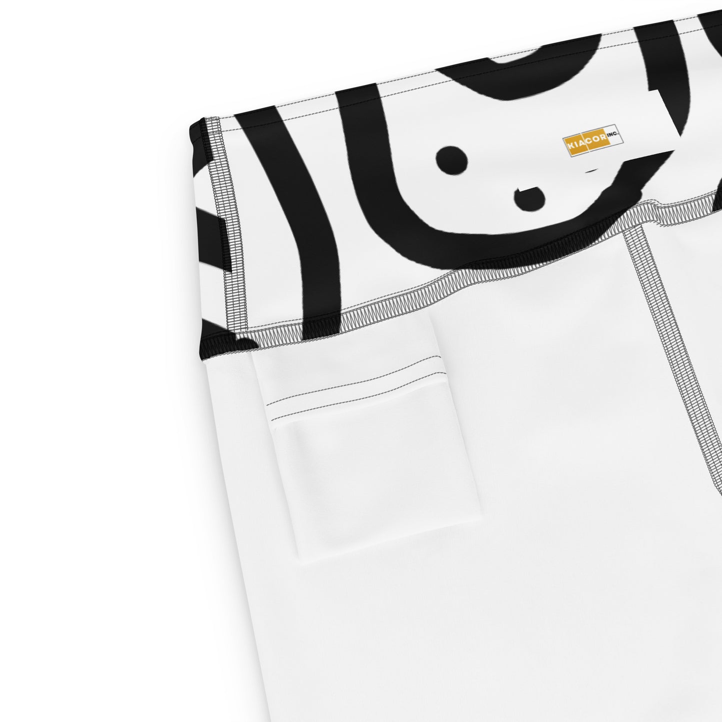 Bespoke Prints II - White and Black Yoga Shorts