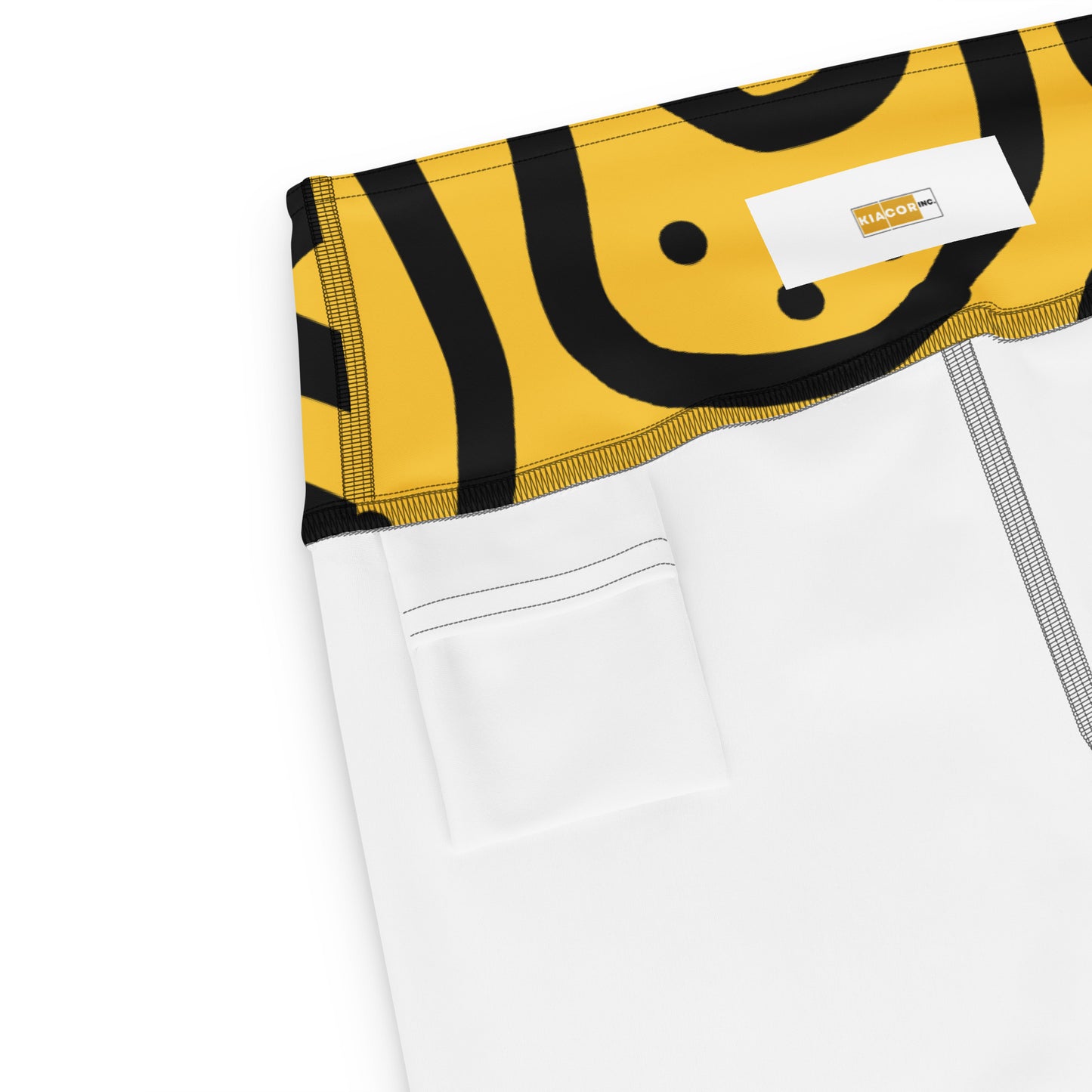 Bespoke Print II Yellow and Black Yoga Shorts