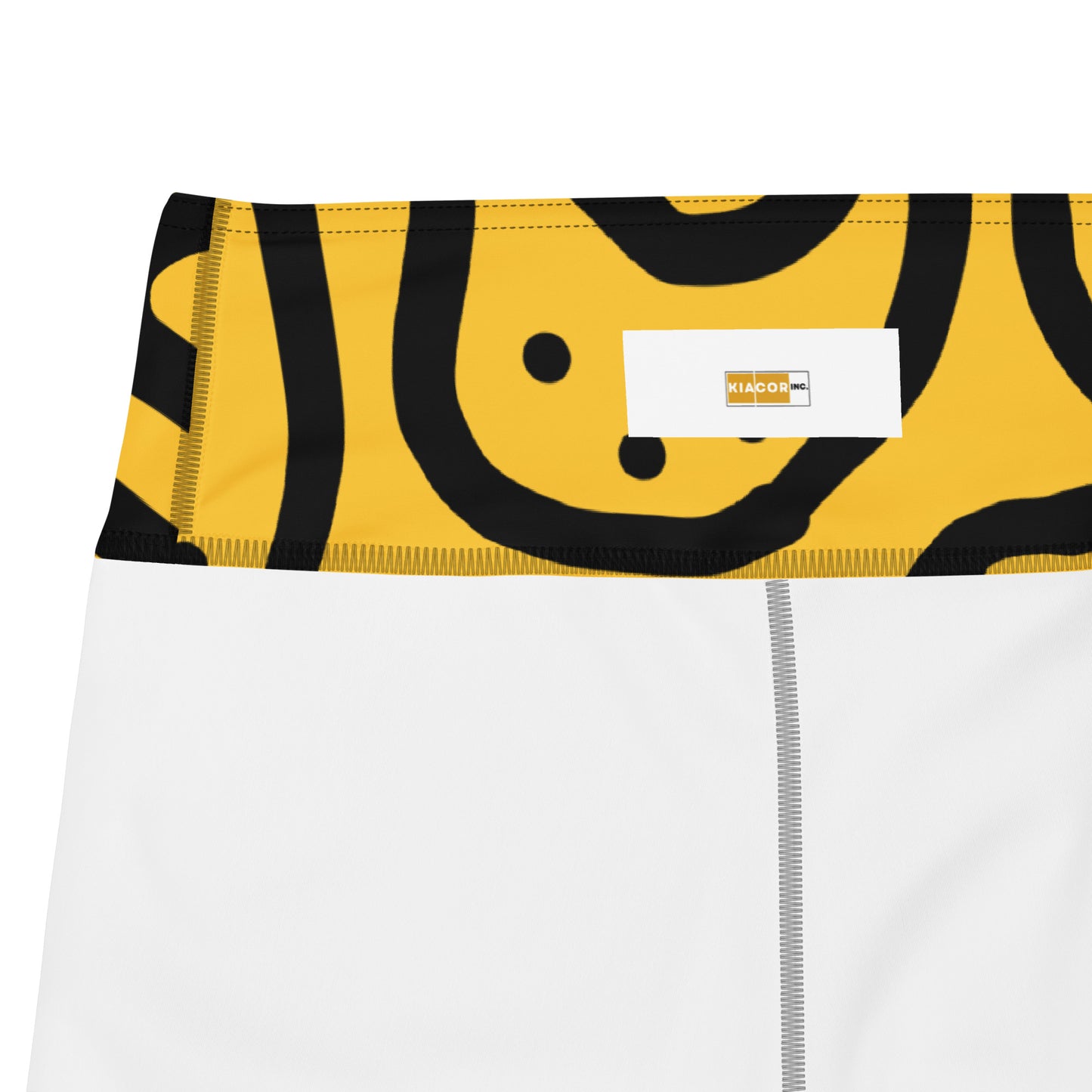 Bespoke Print II Yellow and Black Yoga Shorts