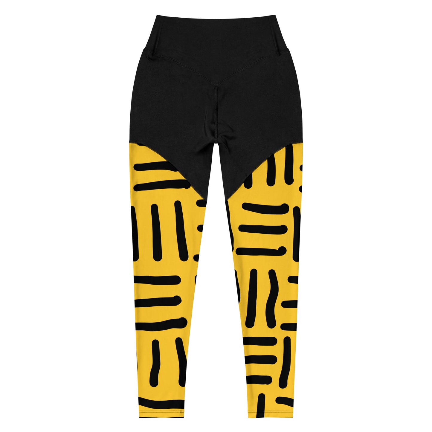 Bespoke Print II - Yellow and Black - Sports Leggings