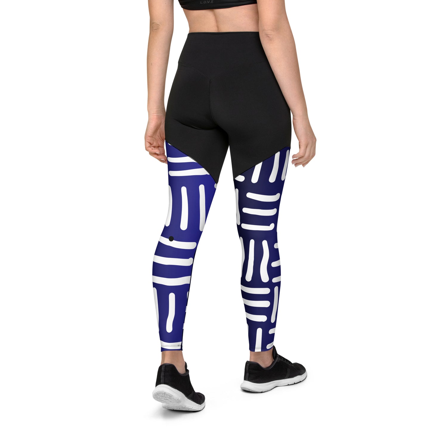 Bespoke Blue and White Sports Leggings