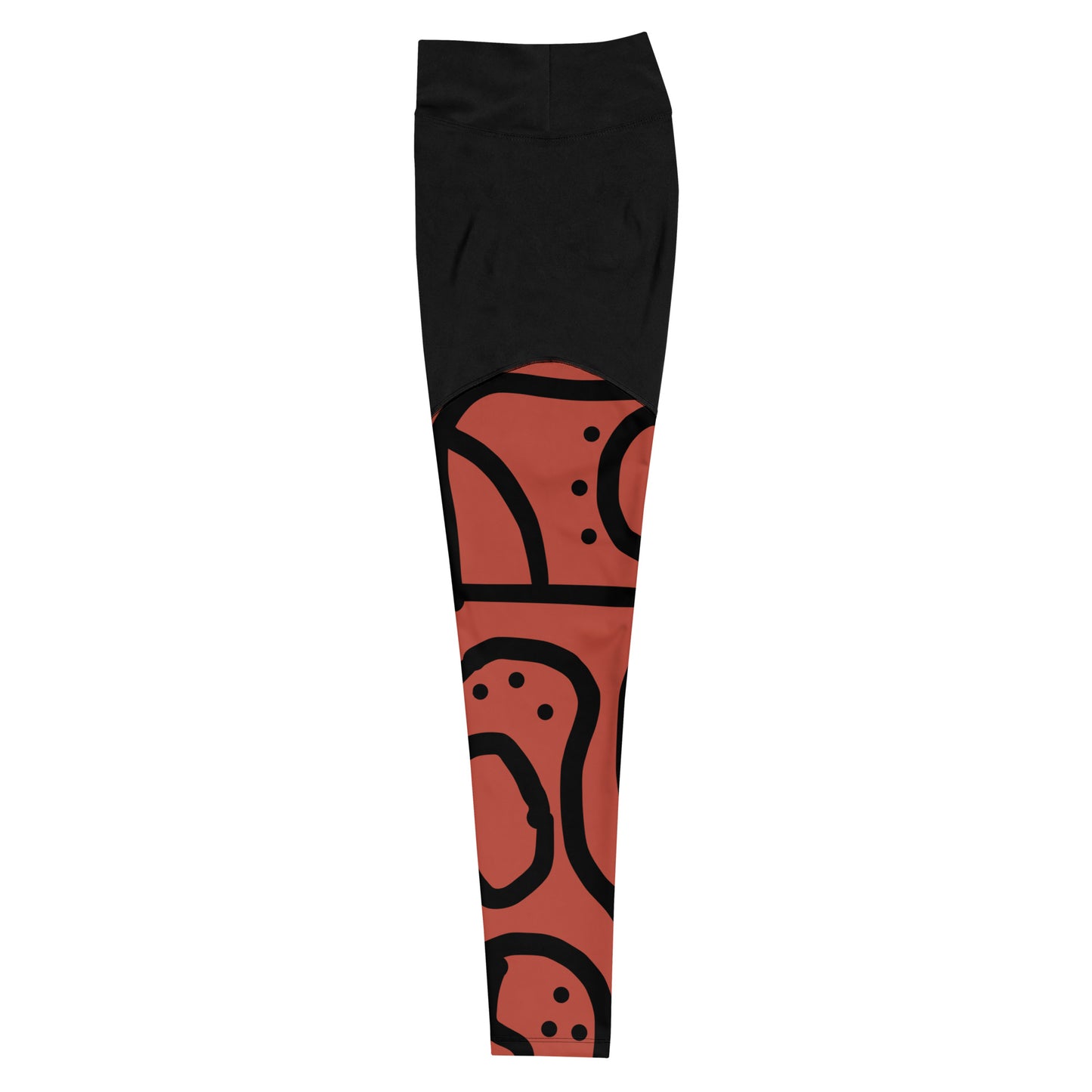 Bespoke Curvy Print  - Pink -Sports Leggings