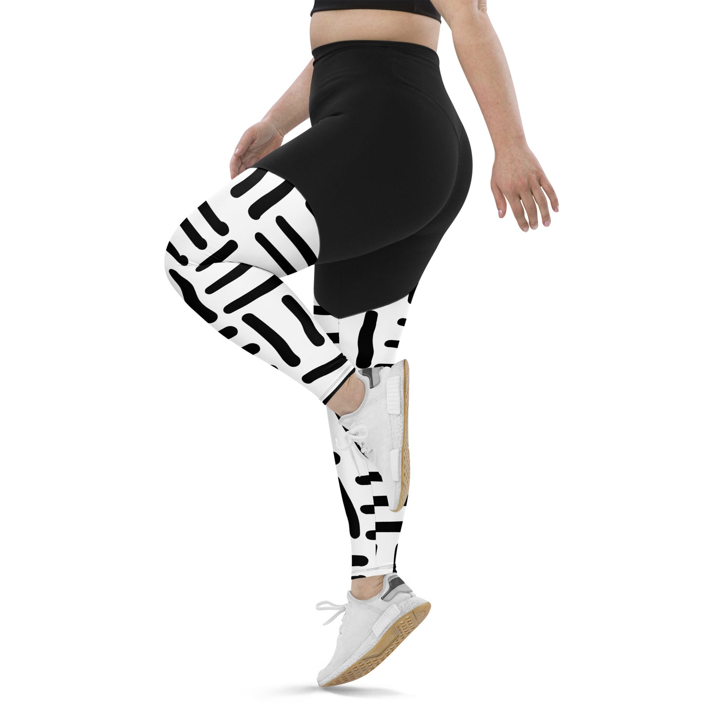 Bespoke Print ll - Black and white - Sports Leggings