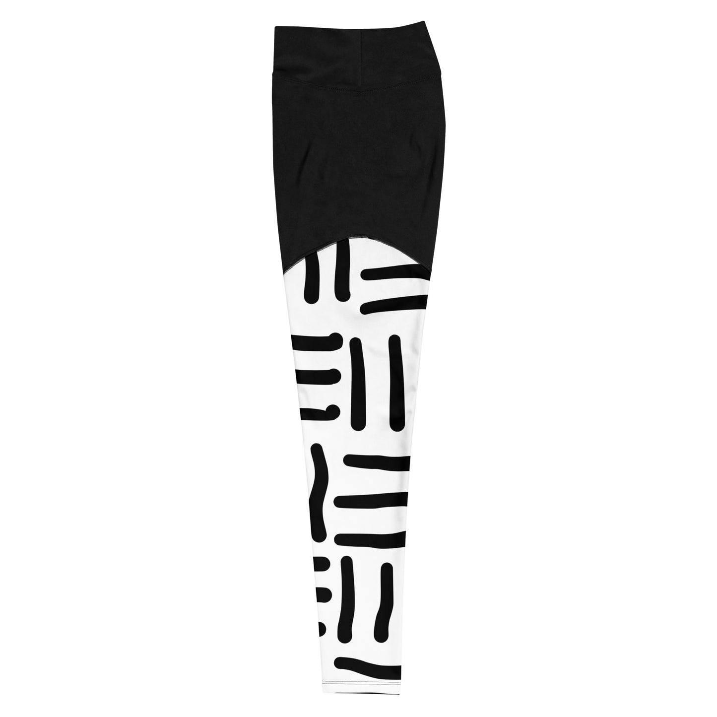 Bespoke Print ll - Black and white - Sports Leggings