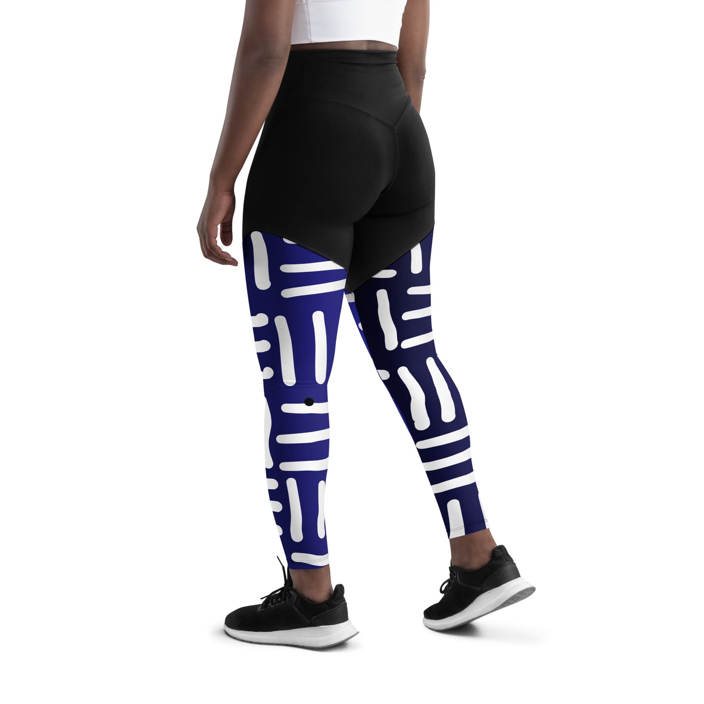 Bespoke Blue and White Sports Leggings