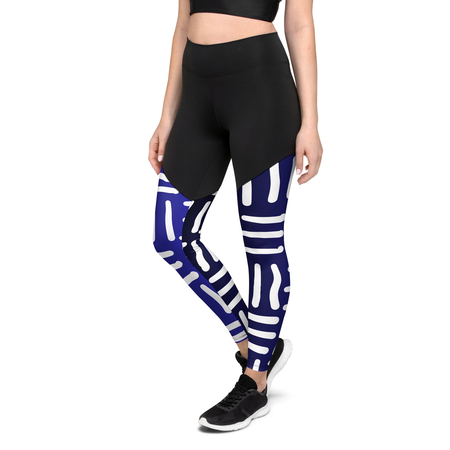 Bespoke Blue and White Sports Leggings