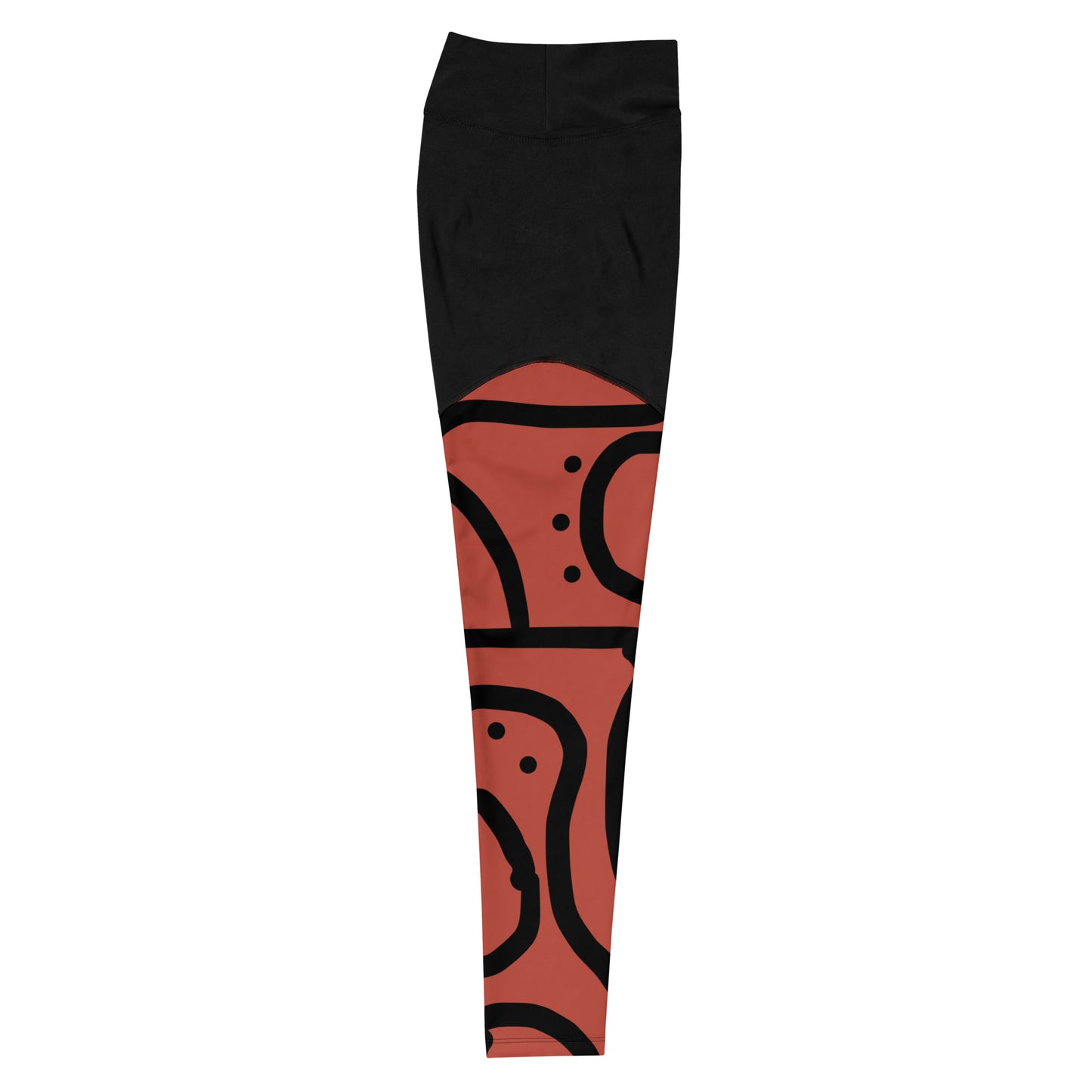 Bespoke Curvy Print  - Pink -Sports Leggings