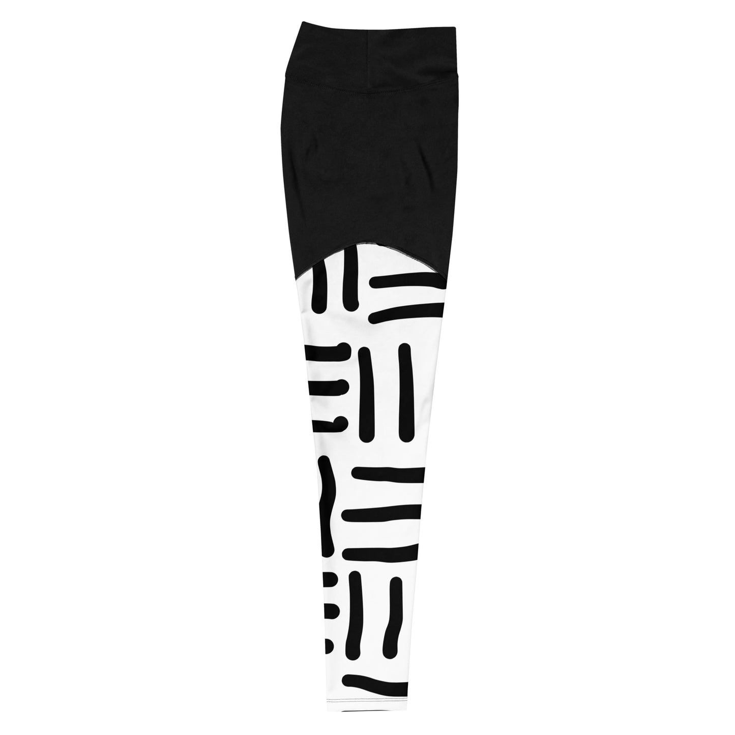 Bespoke Print ll - Black and white - Sports Leggings