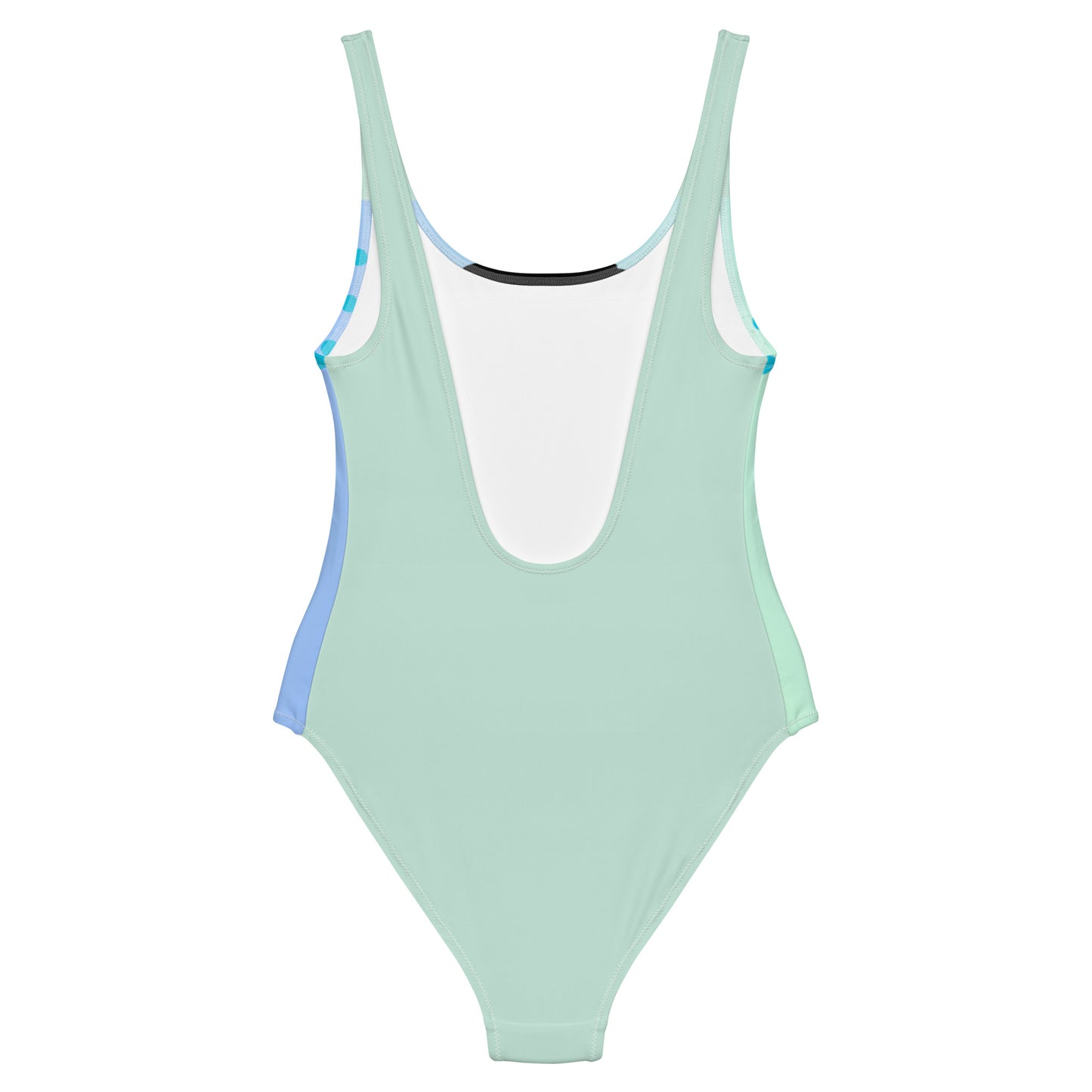 Bronze Lady - Blue and Turquoise- One-Piece Swimsuit